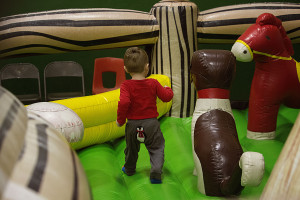 Kids of all ages played in the four bounce houses from Sawyers Just Ask Rental and Fun Jumpers!