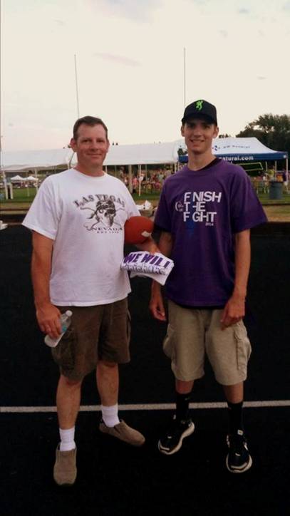 Donavan and his dad at Relay For Life