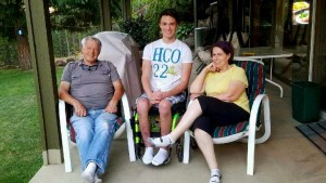 Noah with his grandparents Ray and Alice DeHart